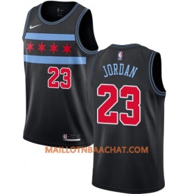 Maillot NBA Chicago Bulls Michael Jordan 23 2018-19 Nike City Edition Noir Swingman - Homme